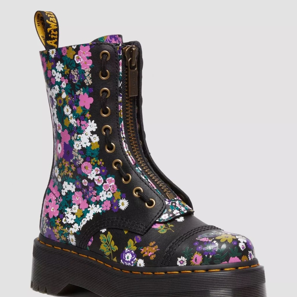 Dr. Martens Vintage Floral Platform Combat Boots